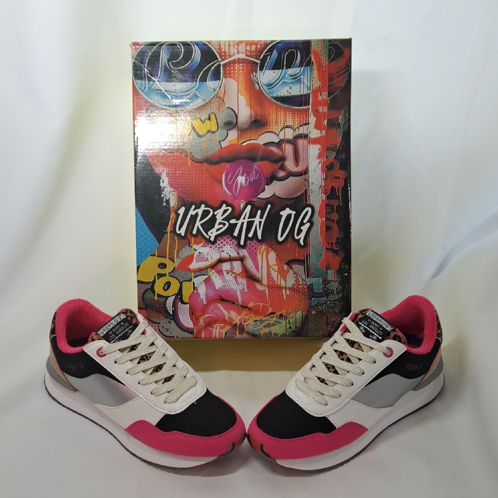 Urban Outfitters Pink and Black Sneakers